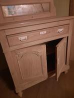 Gezandstraald grenen kastje met spiegel, Ophalen, Zo goed als nieuw