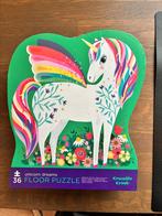 Eenhoorn dromen vloerpuzzel – 36 stukjes Crocodile Creek, Ophalen of Verzenden, 10 tot 50 stukjes, Zo goed als nieuw, 2 tot 4 jaar