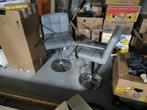 2 barstoelen te koop, Ophalen, Gebruikt, 60 tot 90 cm, In hoogte verstelbaar
