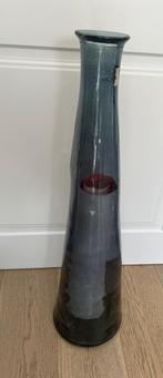 Zware kwalitatieve vaas - merk Mica - 79cm hoog, Glas, Blauw, Zo goed als nieuw, 50 tot 75 cm