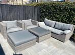 Loungset groot materiaal Kunststof wicker grijs., Ophalen, Zo goed als nieuw, Kunststof