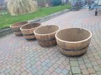 Eiken halve plantkuipen 44cm x 72cm! Kwaliteit en decoratief, Tuin en Terras, Ophalen of Verzenden, Zo goed als nieuw