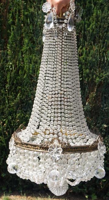 Napoleon III kroonluchter van kristal en verguld brons beschikbaar voor biedingen