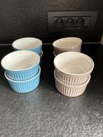 Olympia Pastel ramekin dessertpotjes - 8 stuks - nieuwstaat!, Ophalen, Zo goed als nieuw, Kom(men)