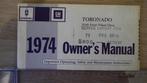 1974 Oldsmobile Toronado. First edition Owner's Manual., Ophalen of Verzenden