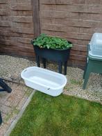 Moesttuin bak met 2 deksels en enventuel de aardbeiplanten, Tuin en Terras, Ophalen, Gebruikt