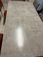 Betonlook zware uitschuifbare eettafel, Huis en Inrichting, Tafels | Eettafels, Ophalen, 50 tot 100 cm, Zo goed als nieuw, Vijf personen of meer