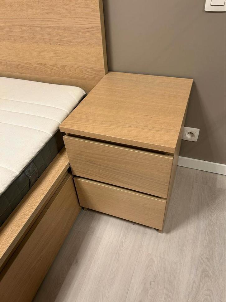 Bed twijfelaar, Huis en Inrichting, Slaapkamer | Nachtkastjes, Gebruikt, Hout, Ophalen