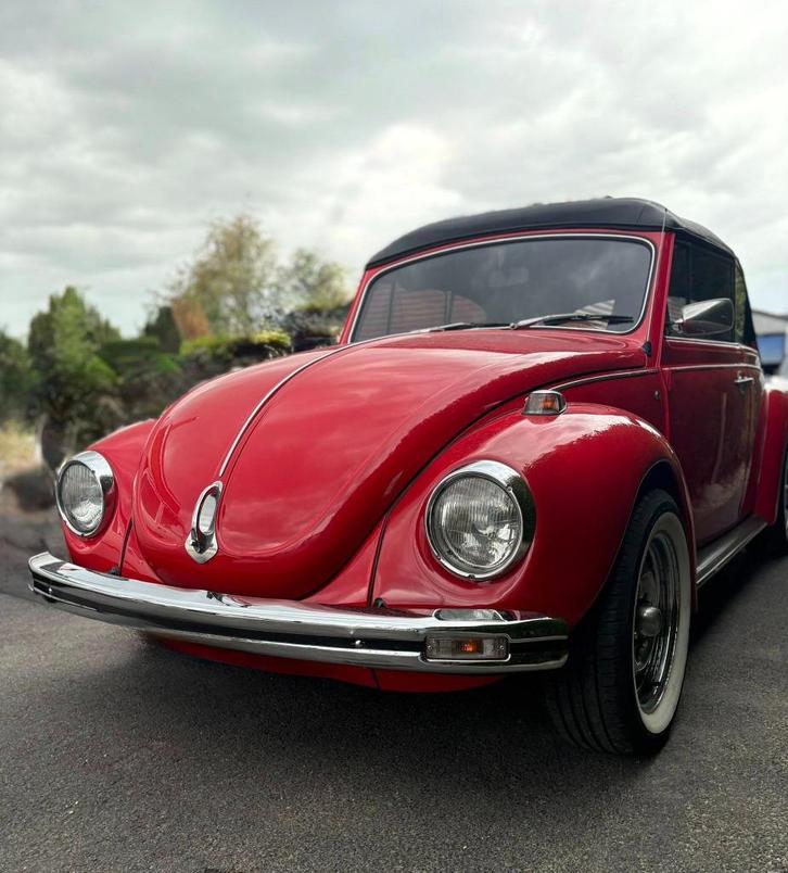 Prachtige VW Kever cabrio, Auto's, Volkswagen, Particulier, Beetle (Kever), Benzine, Cabriolet, 2 deurs, Handgeschakeld, Rood