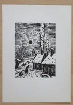 Houtsnede Frans Masereel: Winter in Vlaanderen, Envoi