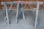 vintage schragen voor tafel/werkbank, Ophalen