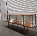 Vintage vitrinekast 60 70, Huis en Inrichting, Kasten | Vitrinekasten, Ophalen, Glas