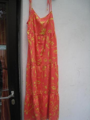 Longue robe Zara orange/jaune (T: L)