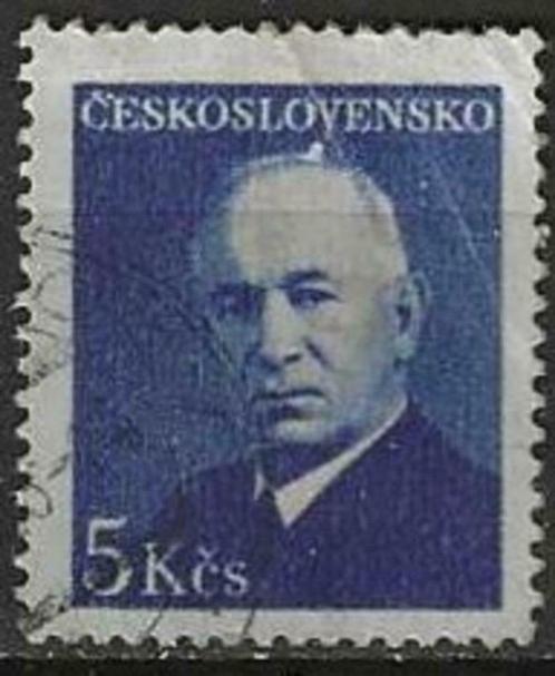 Tsjechoslowakije 1948 - Yvert 459 - President Benes.  (ST), Timbres & Monnaies, Timbres | Europe | Autre, Affranchi, Autres pays