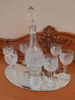 Set van Pools glas; 1 karaf en 6 glazen met spiegel, Ophalen