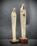 Antieke biddende religieuze figuren ca.1900, Ophalen of Verzenden, Gebruikt, Overige religies