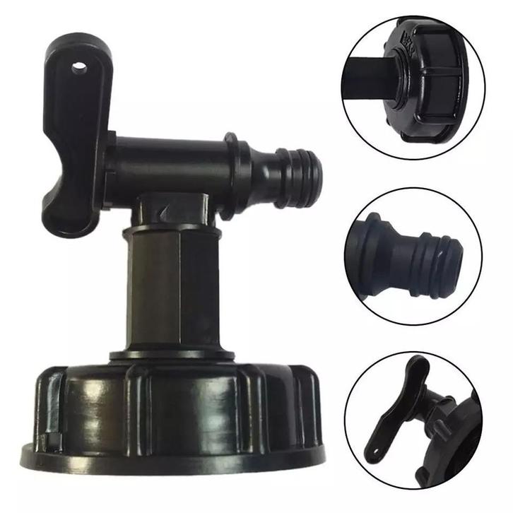 IBC Adapter S60x6 met 3/4” kraan (HDPE), Tuin en Terras, Regentonnen, Nieuw, Kunststof, Ophalen of Verzenden