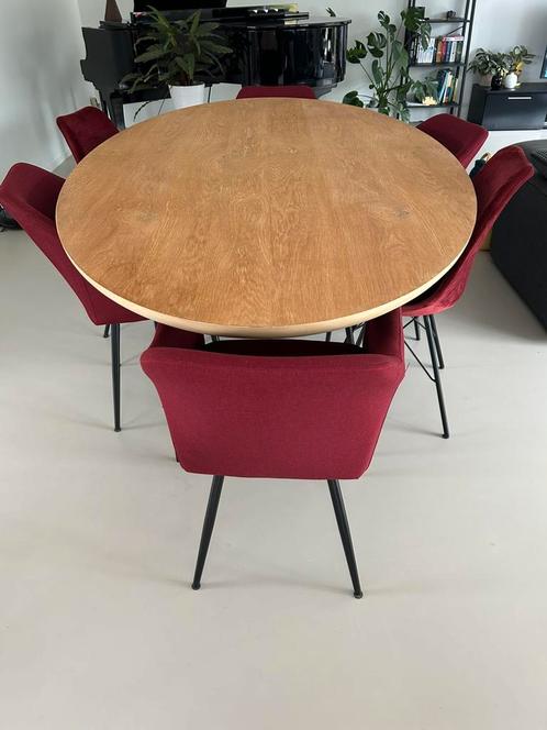 Eiken eettafel 6 personen, Huis en Inrichting, Tafels | Eettafels, Zo goed als nieuw, 100 tot 150 cm, 200 cm of meer, Vijf personen of meer