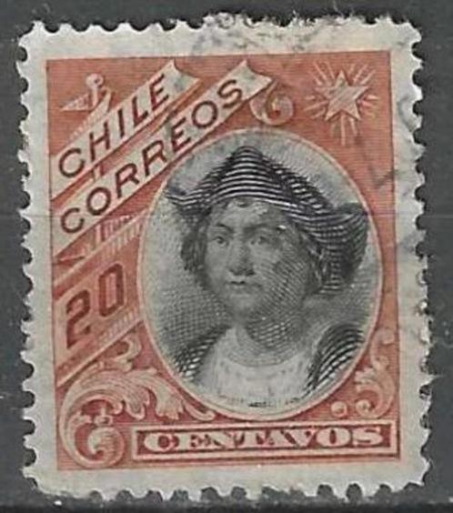 Chili 1905/1908 - Yvert 62 - Christoffel Columbus (ST), Timbres & Monnaies, Timbres | Amérique, Affranchi, Envoi