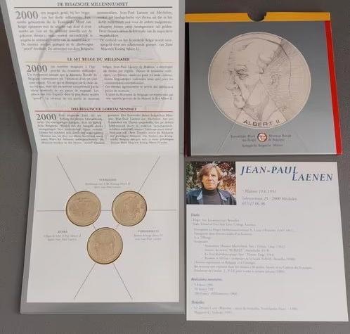 Coffret pièces monnaie / Belgique / 2000 / Ag 925 / 5000 ex., Timbres & Monnaies, Monnaies | Belgique, Monnaie en vrac, Argent