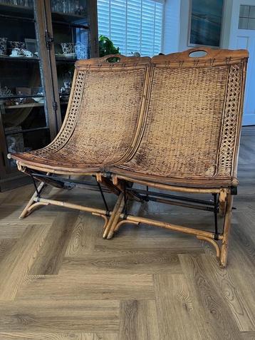 Zeer Fraaie Antieke Bamboe/Rotan Bank uit Bali jaar 1920 beschikbaar voor biedingen
