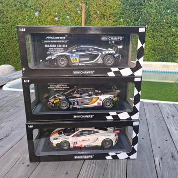 3 x 1/18 Minichamps McLaren 12C GT3 beschikbaar voor biedingen