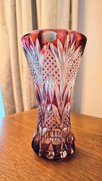 Vase en cristal VAL SAINT LAMBERT rouge, Antiquités & Art, Antiquités | Verre & Cristal, Enlèvement