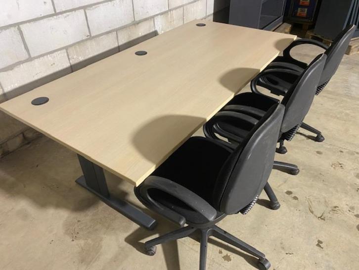 8 BUREAUTAFELS MET 24 STOELEN 2000X1000MM, Huis en Inrichting, Bureaus, Gebruikt, Bureau, Ophalen of Verzenden
