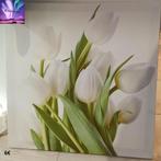 Witte tulpen op canvas, Ophalen