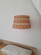 Vintage hanglamp in riet met stof, Huis en Inrichting, Lampen | Lampenkappen, Ophalen of Verzenden, Zo goed als nieuw