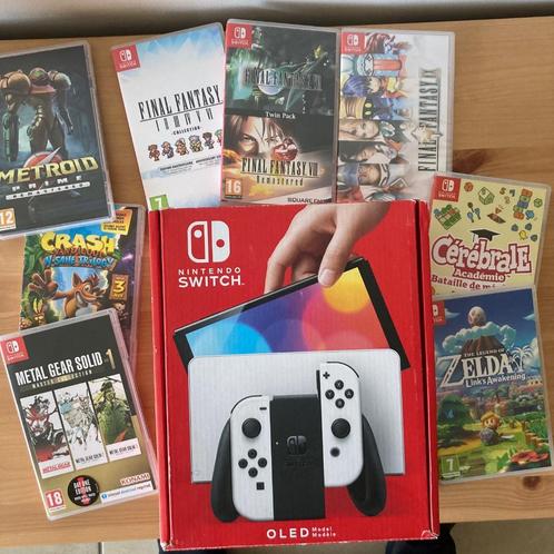 Nintendo Switch OLED garantie 2026 + jeux (dont Playstation), Games en Spelcomputers, Spelcomputers | Nintendo Switch, Zo goed als nieuw