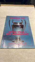 Programme Aston Villa Anderlecht 1982, Livre ou Revue, Utilisé