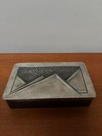 juwelendoosje in tin van Rene Delavan art deco, Antiek en Kunst, Ophalen of Verzenden