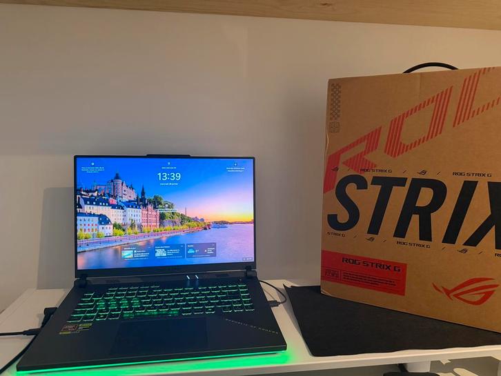 Asus Rog Strix Ryzen 9 AMD RTX 5070 Ti Nvidia gamelaptop, Computers en Software, Windows Laptops, Zo goed als nieuw, 16 inch, Gaming