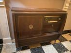 Meuble hifi radio vynil vintage pieds compas, Antiek en Kunst, Ophalen