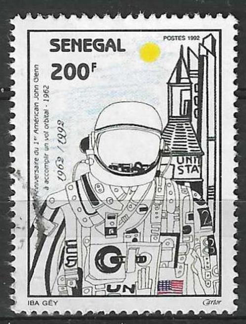Senegal 1992 - Yvert 1022 - John Herschel Glenn jr. (ST), Timbres & Monnaies, Timbres | Afrique, Affranchi, Envoi