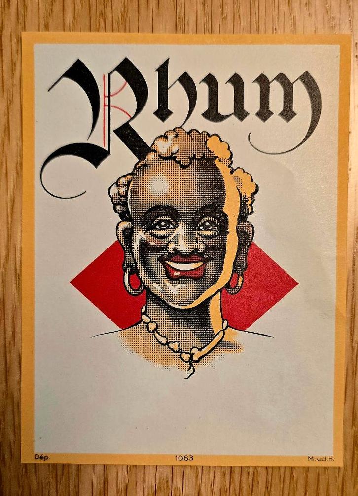 Rum Old label - Label 103, Verzamelen, Biermerken, Viltje(s), Ophalen of Verzenden