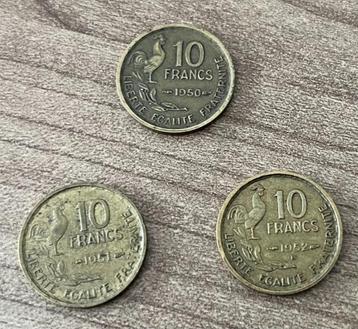 munten Frankrijk - 10 francs - 1950 - 1951 - 1952 beschikbaar voor biedingen