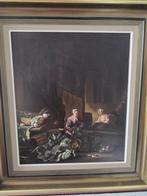 Schilderij op paneel - met monogramm, Antiek en Kunst, Kunst | Schilderijen | Klassiek, Ophalen
