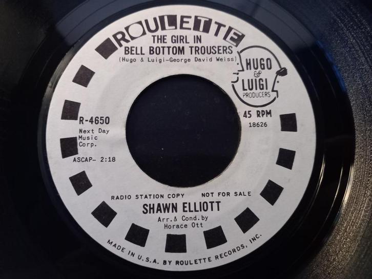 Shawn Elliott – The Girl In Bell Bottom Trousers / Sandy..'7, Cd's en Dvd's, Vinyl | Pop, Zo goed als nieuw, 1960 tot 1980, Overige formaten