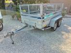 Aanhangwagen dubbelas met loofrekken, Auto diversen, Aanhangers en Bagagewagens, Ophalen, Gebruikt