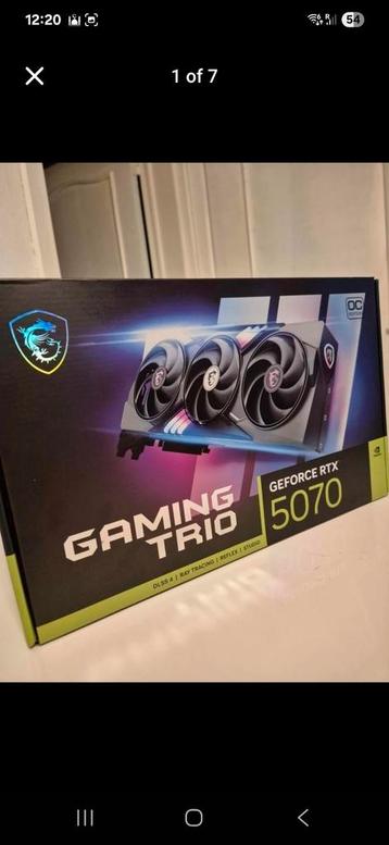Nieuw MSI RTX 5070 Trio 12GB (RGB) beschikbaar voor biedingen