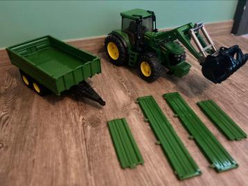 Bruder John Deere tractor, Enlèvement ou Envoi, Utilisé