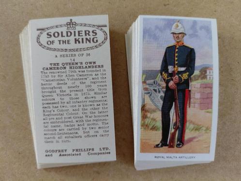 Soldiers of the King complete set 36 chromos 1939 Phillips, Verzamelen, Militaria | Algemeen, Landmacht, Overige typen, Ophalen of Verzenden