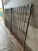 Antiek landelijk dubbel hekken of smeedijzeren poort, Tuin en Terras, Ophalen, Gebruikt, IJzer, Draaipoort