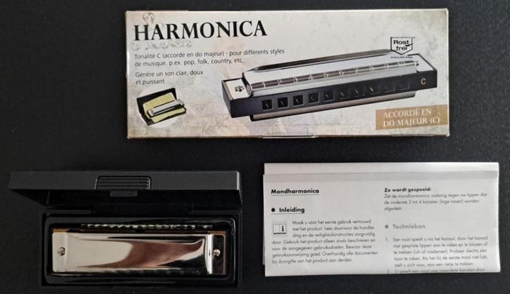 Mondharmonica in originele verpakking, Musique & Instruments, Instruments à vent | Harmonica, Comme neuf, Avec valise ou boîte