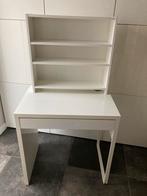 Ikea Micke bureau met opzetstuk wit, Huis en Inrichting, Ophalen, Zo goed als nieuw, Bureau