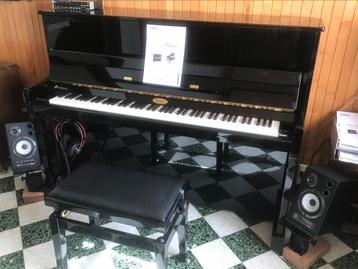 Te koop Yamaha/Kemble studio piano met silent SG2 en DAWkit