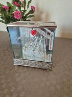 Vintage kammer thermometer kast met engels erin en licht, Ophalen of Verzenden