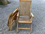 Teak tuinstoelen, Tuin en Terras, Tuinstoelen, Ophalen, Gebruikt, Teakhout, Inklapbaar